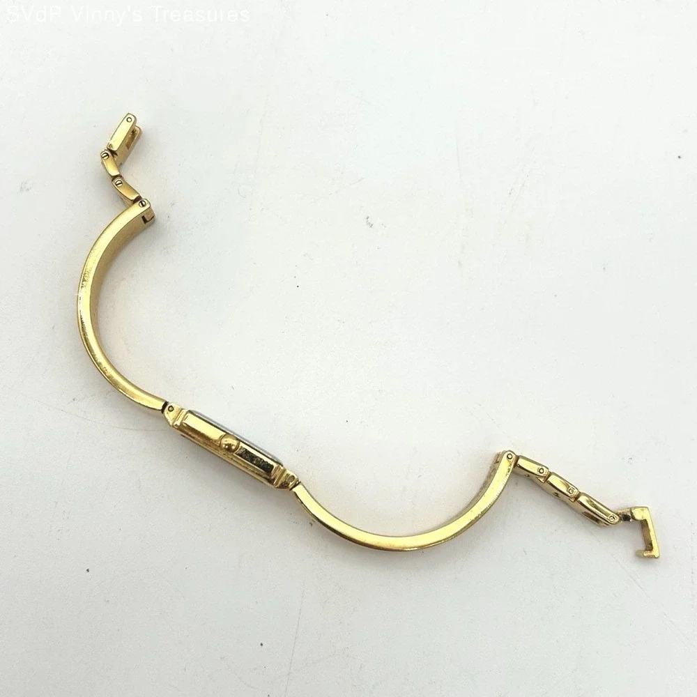 VTG Anne Klein Gold Tone Metal Watch Bracelet Skinny Classic Minimalist Y2K